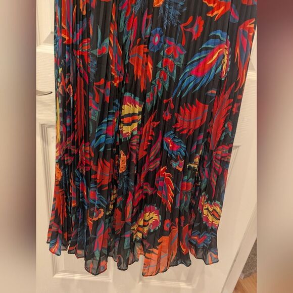 New Farm Rio Anthropologie Sleeveless Long Midi Slip Dress Pleade Sz L Boho - Picture 6 of 14